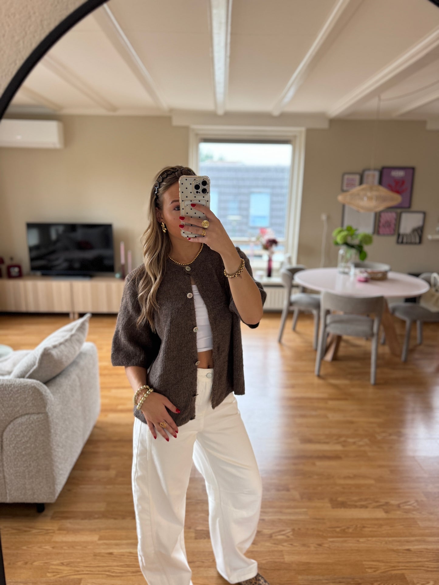 Blair cardigan - Bruin