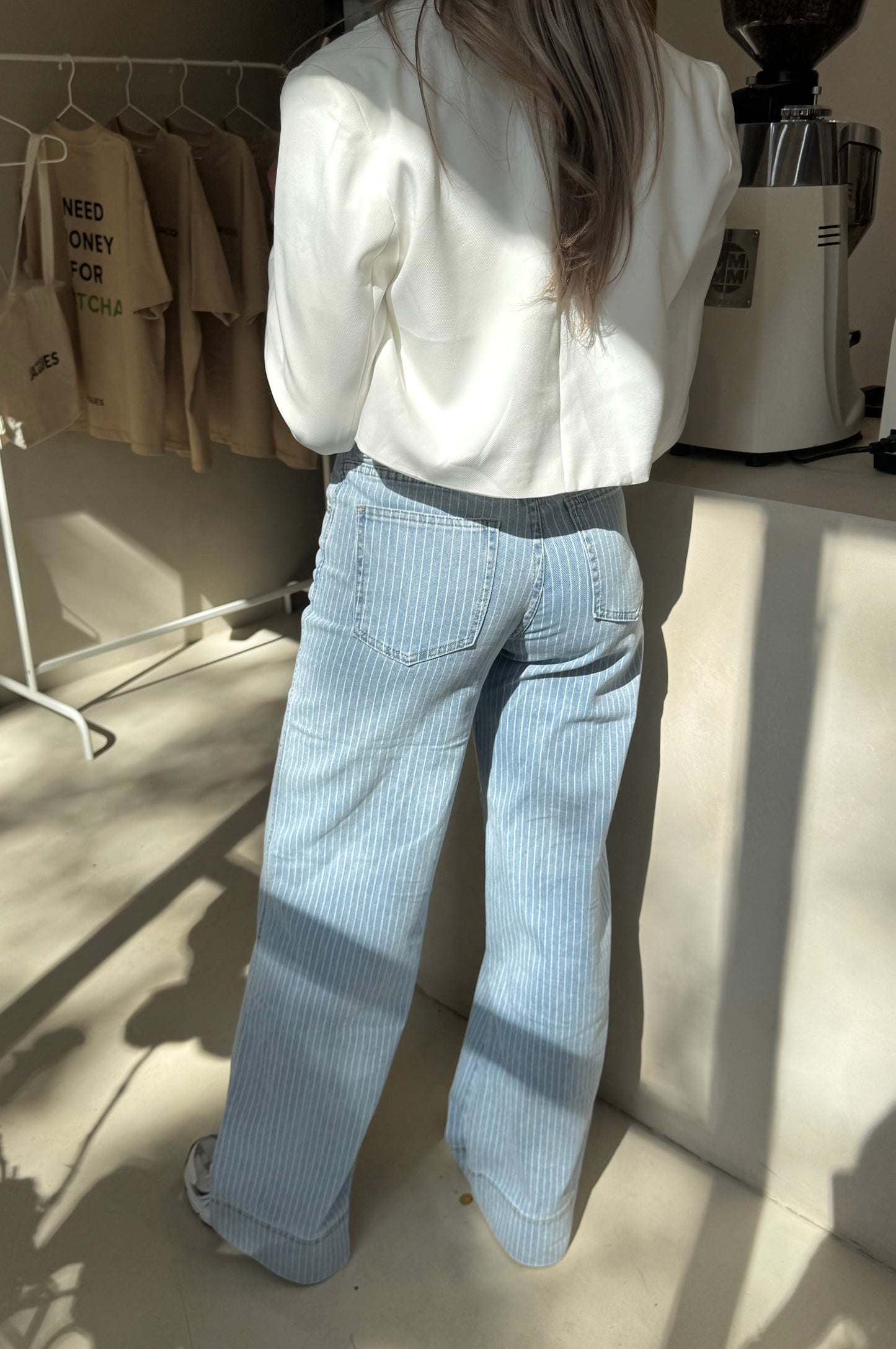 Leah striped jeans