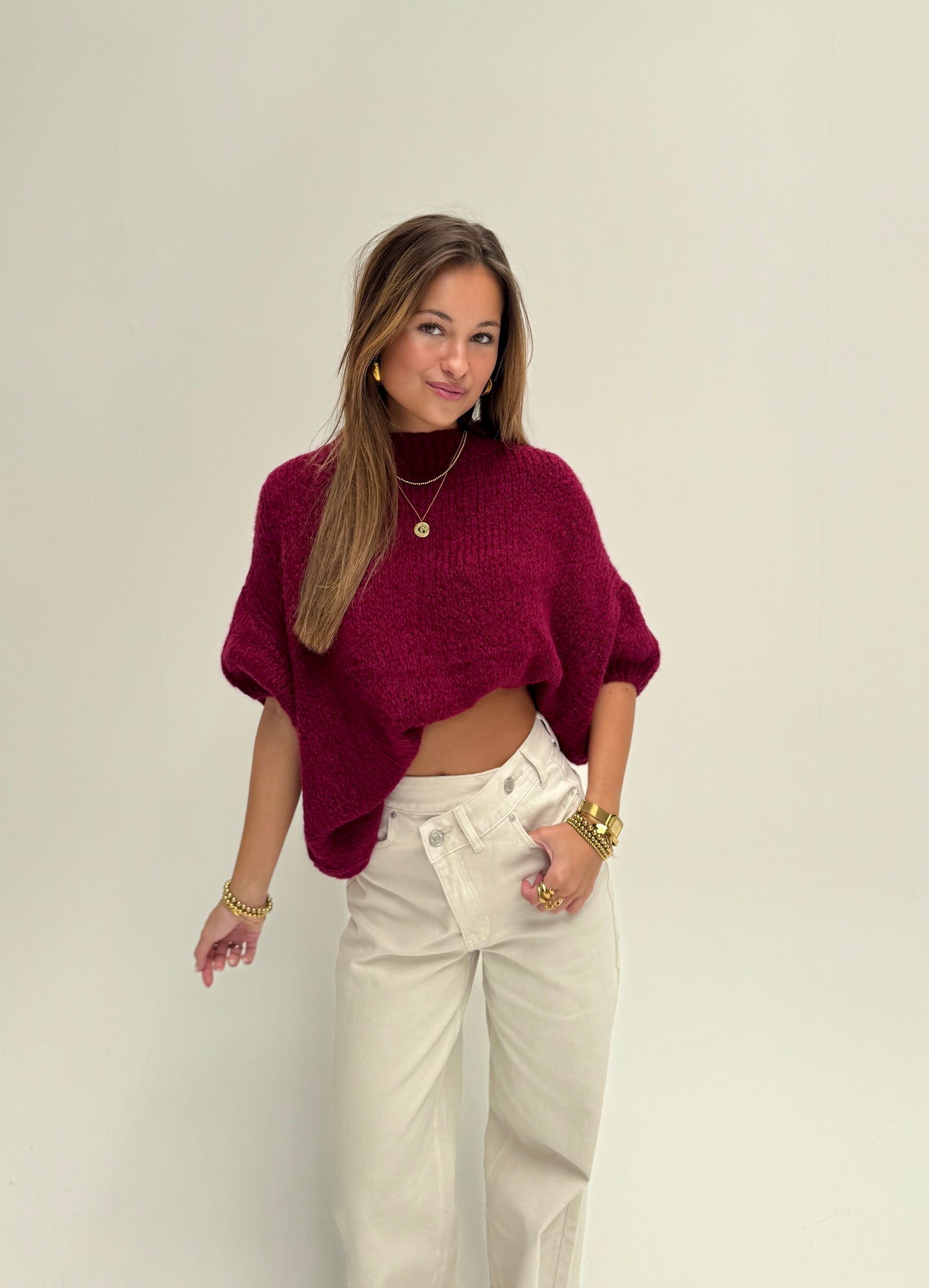 Emma knit - bordeaux rood