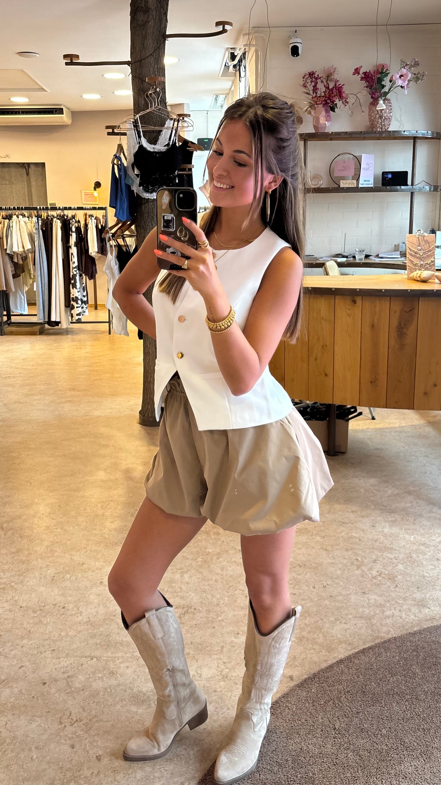 Tess gilet wit