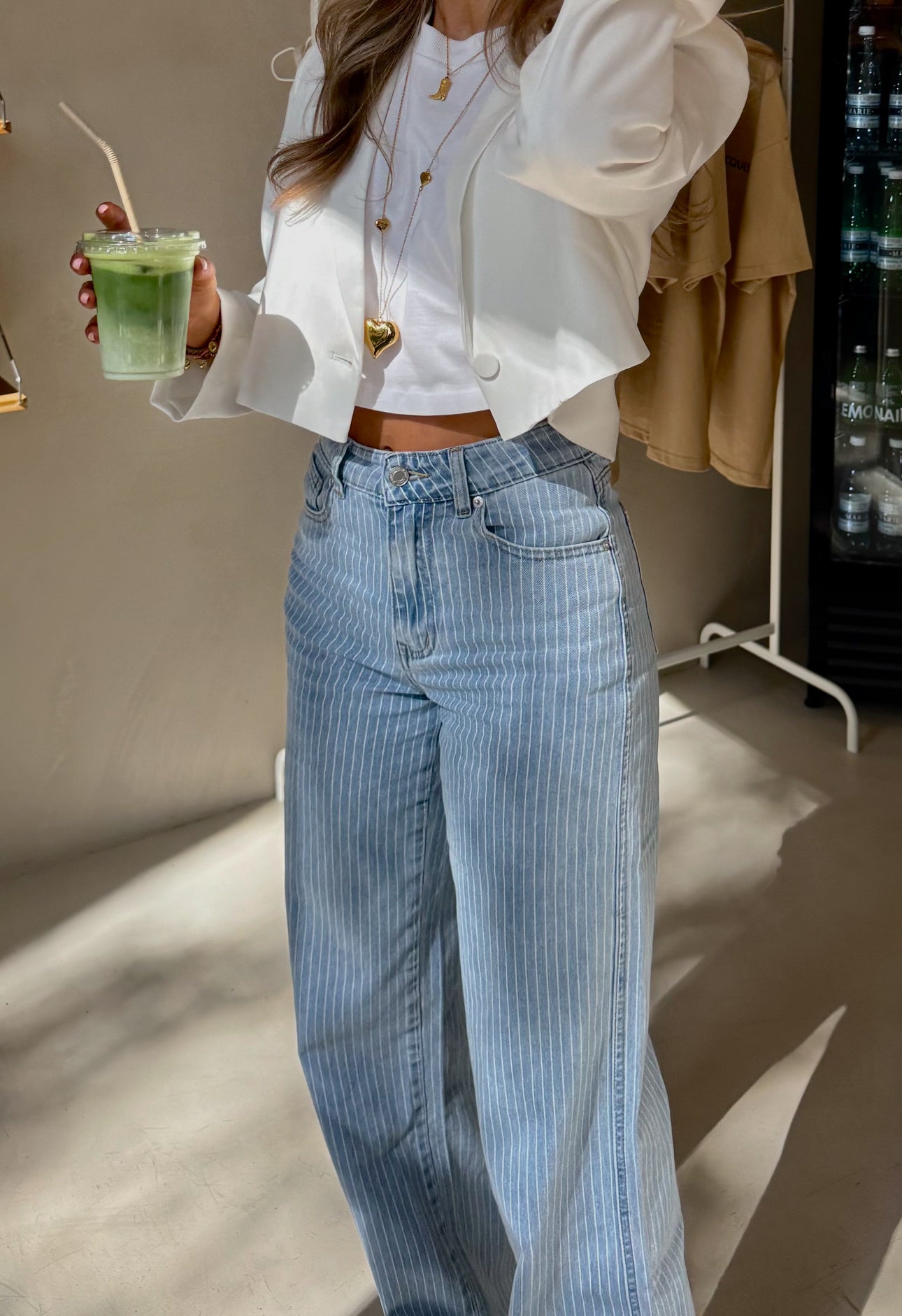 Leah striped jeans