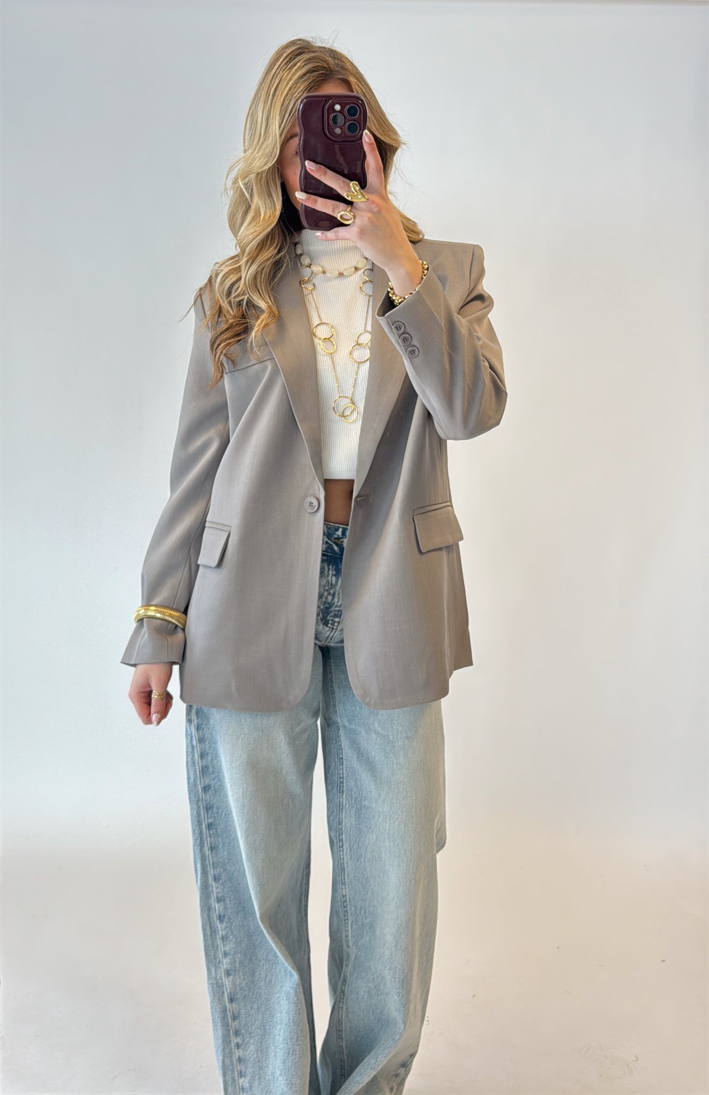 Bowie blazer - lichtgrijs