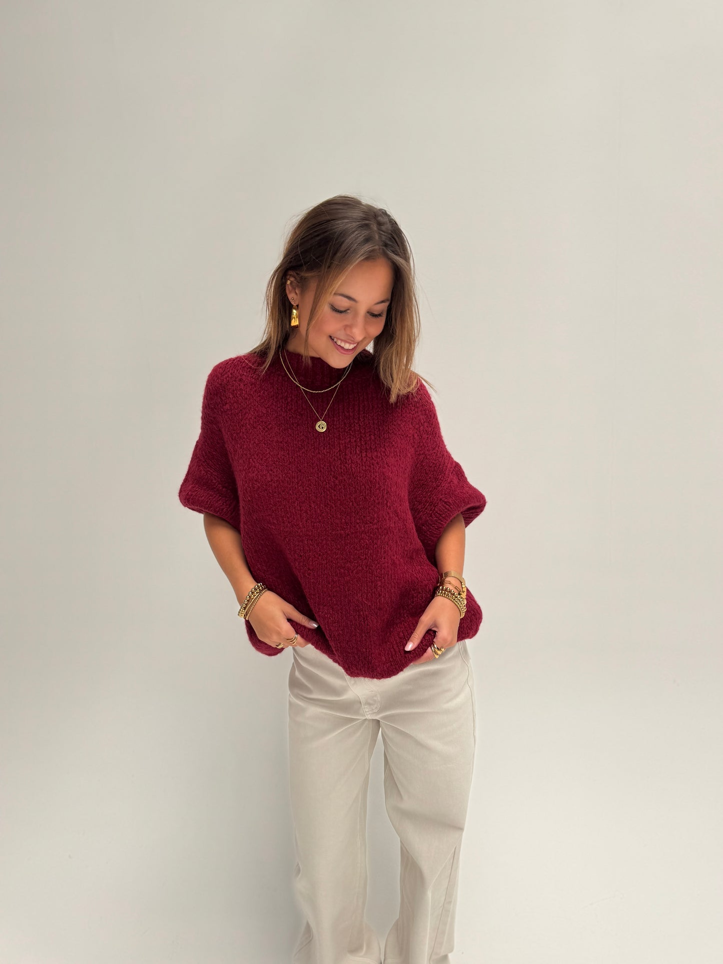 Emma knit - bordeaux rood