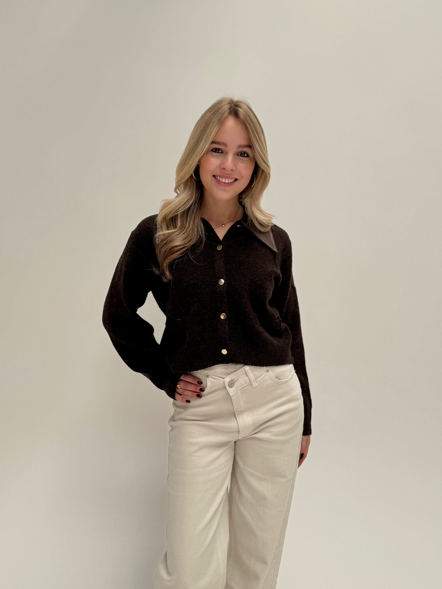 Faith cardigan - bruin