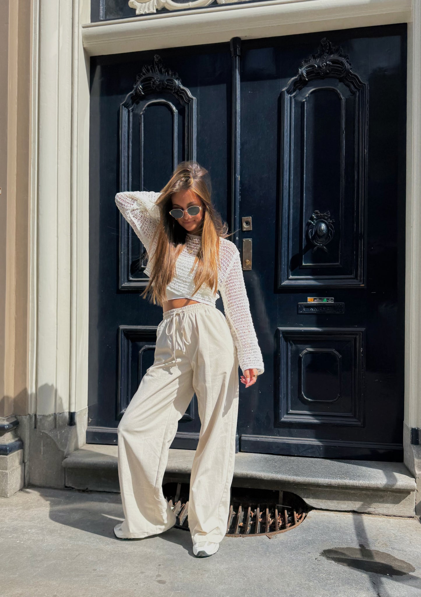 Beige linnen pants