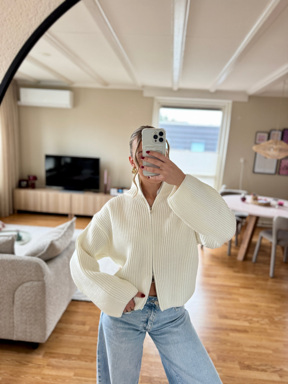 Nové knit cardigan - wit
