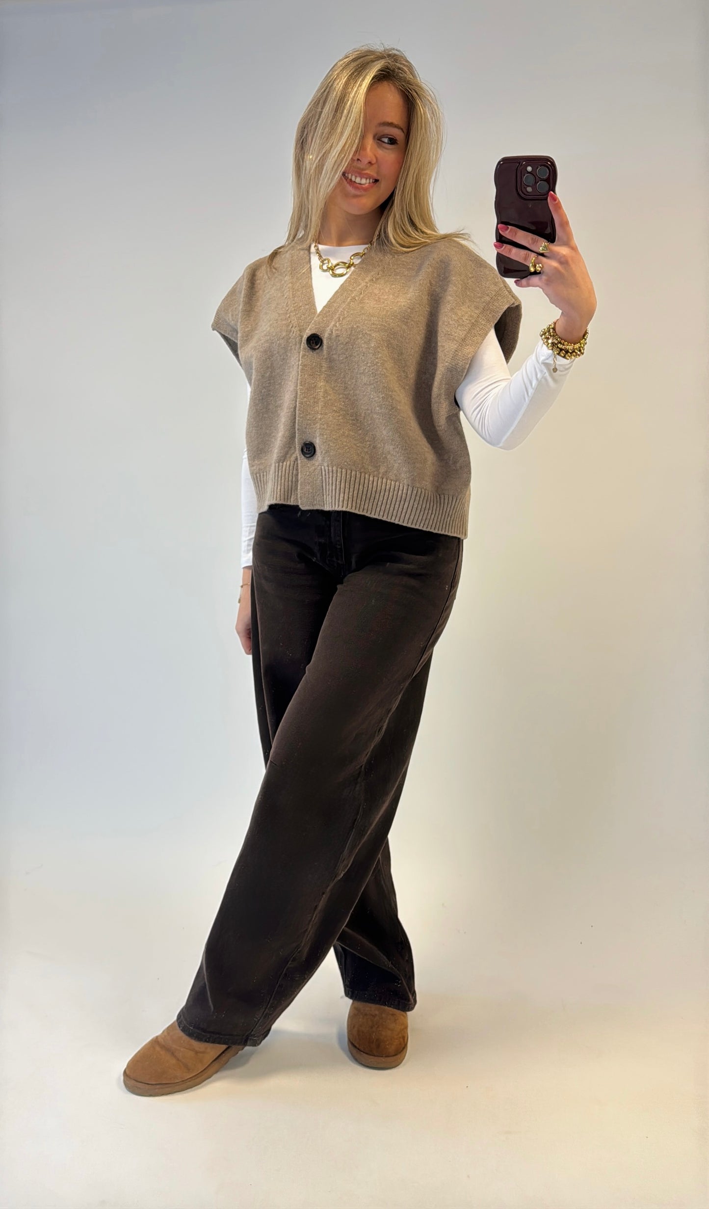 Retro spencer - taupe