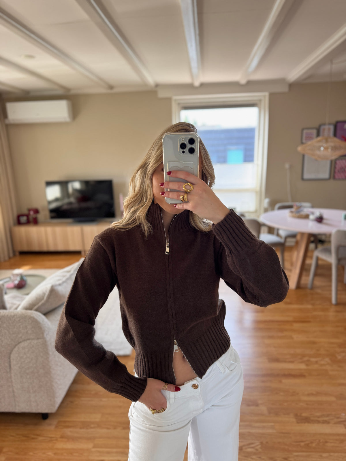 Daisy cardigan - bruin