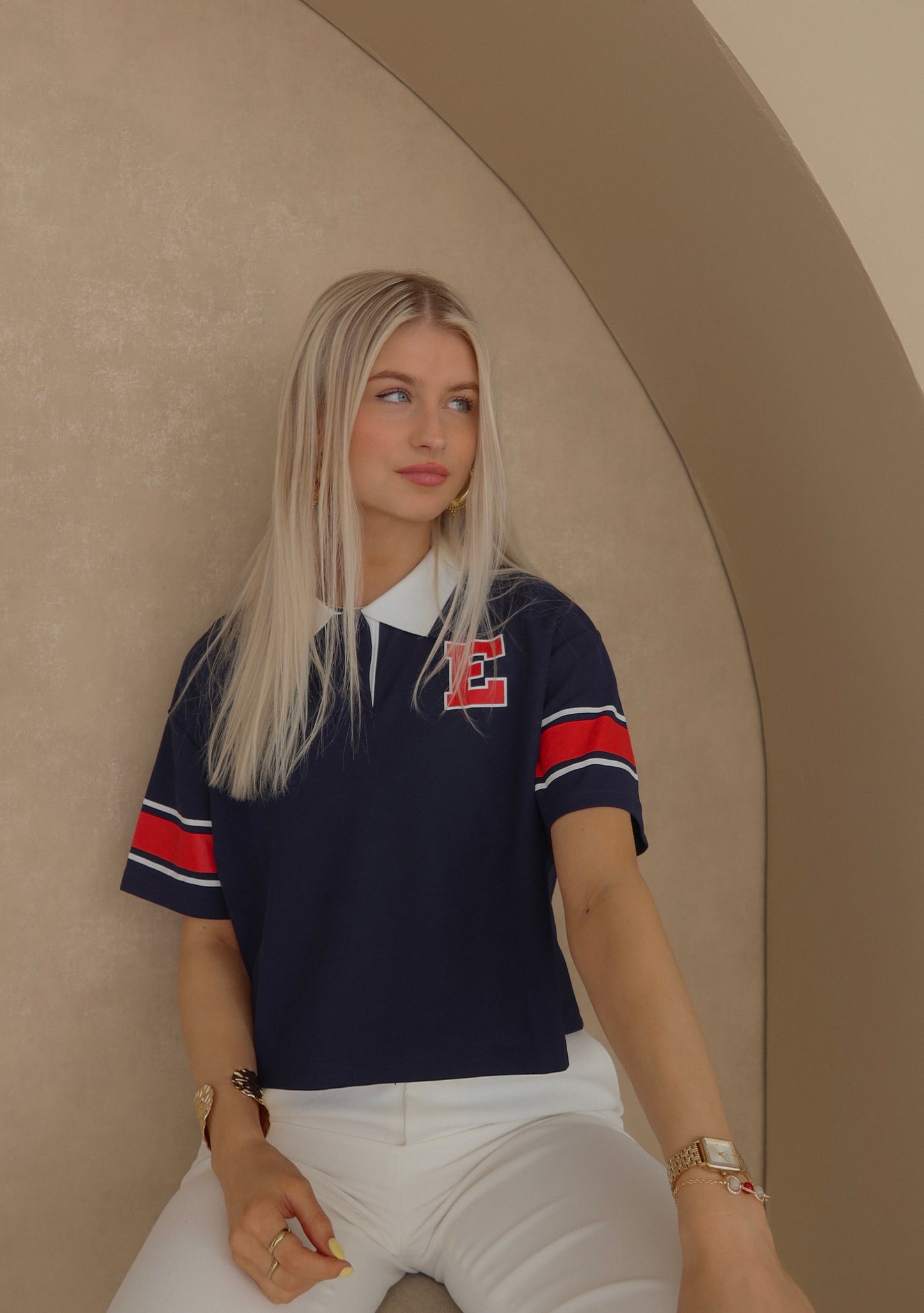 Baseball polo - blue