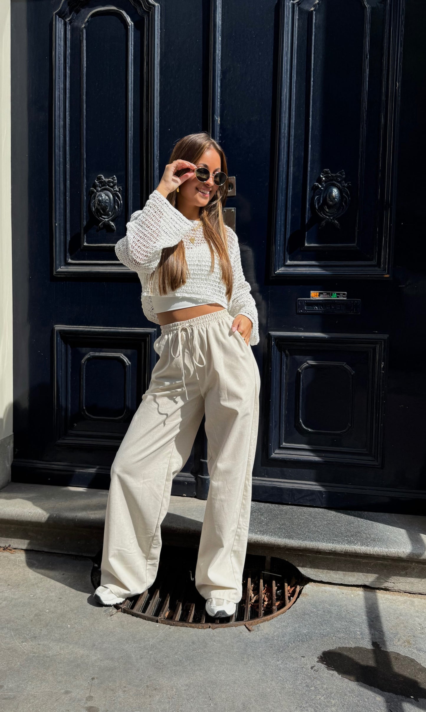 Beige linnen pants