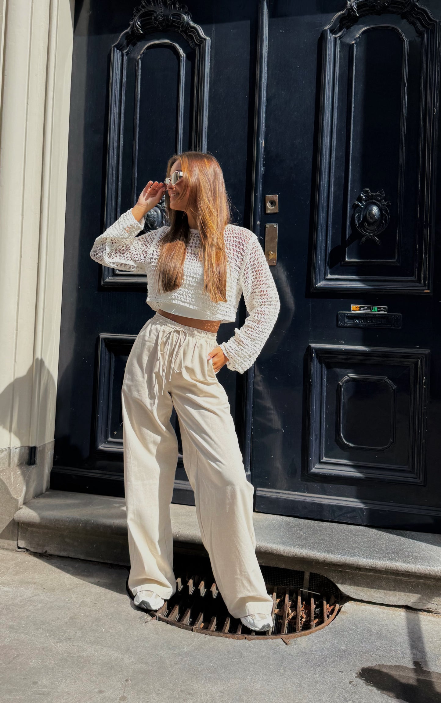 Beige linnen pants