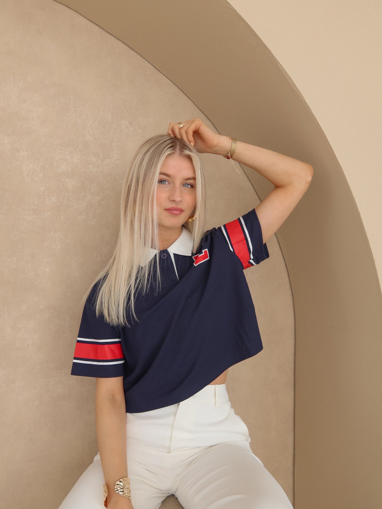 Baseball polo - blue