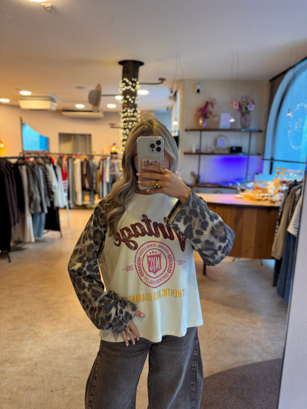 Leopard longsleeved top