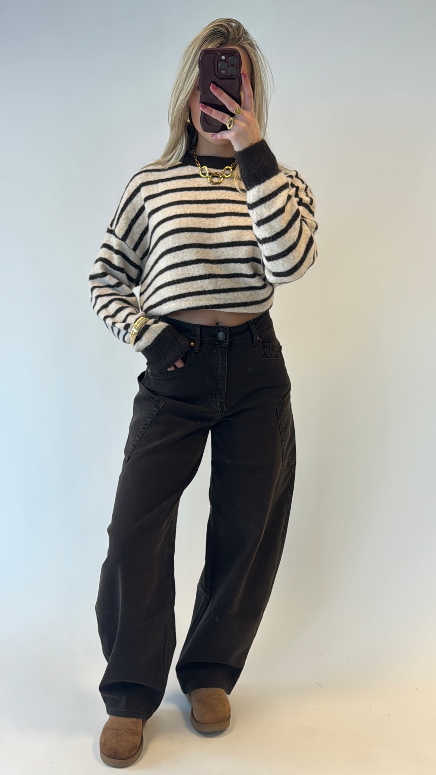 Cargo balloon jeans - Queenhearts bruin