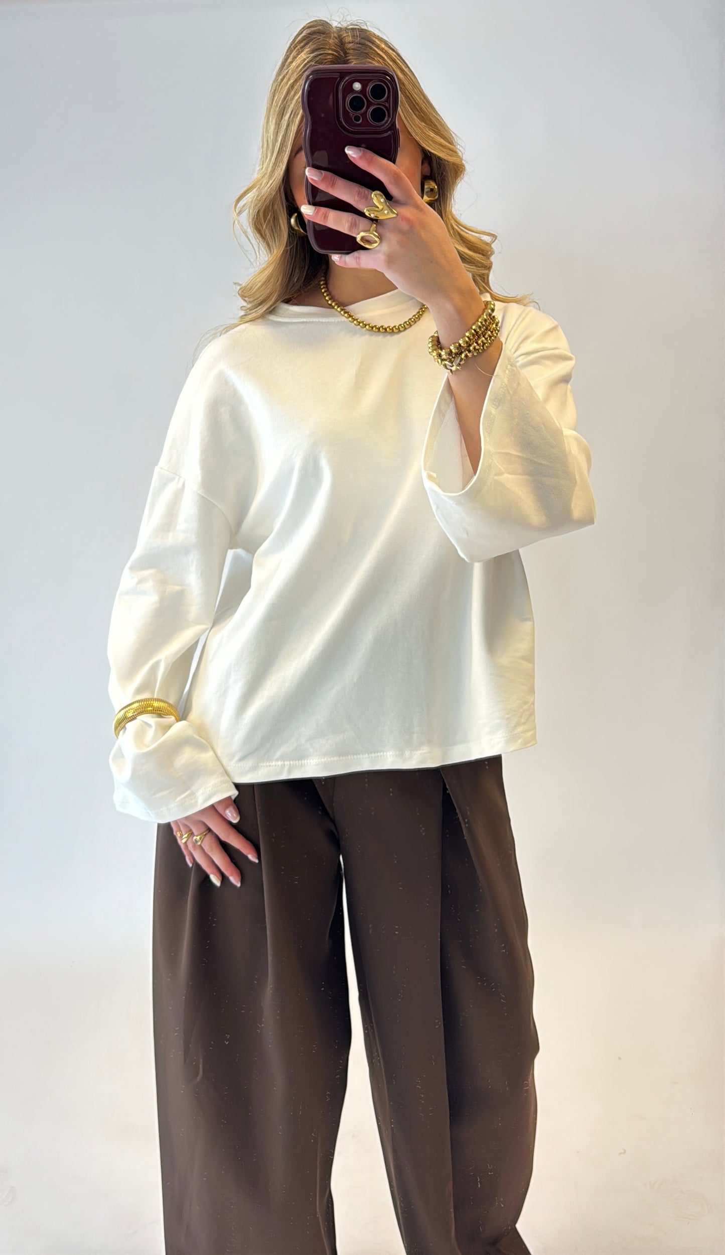 Lana longsleeve top - offwhite