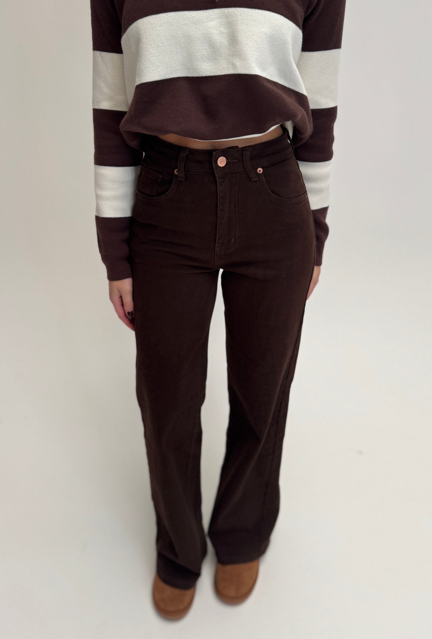 Pip wideleg jeans - bruin