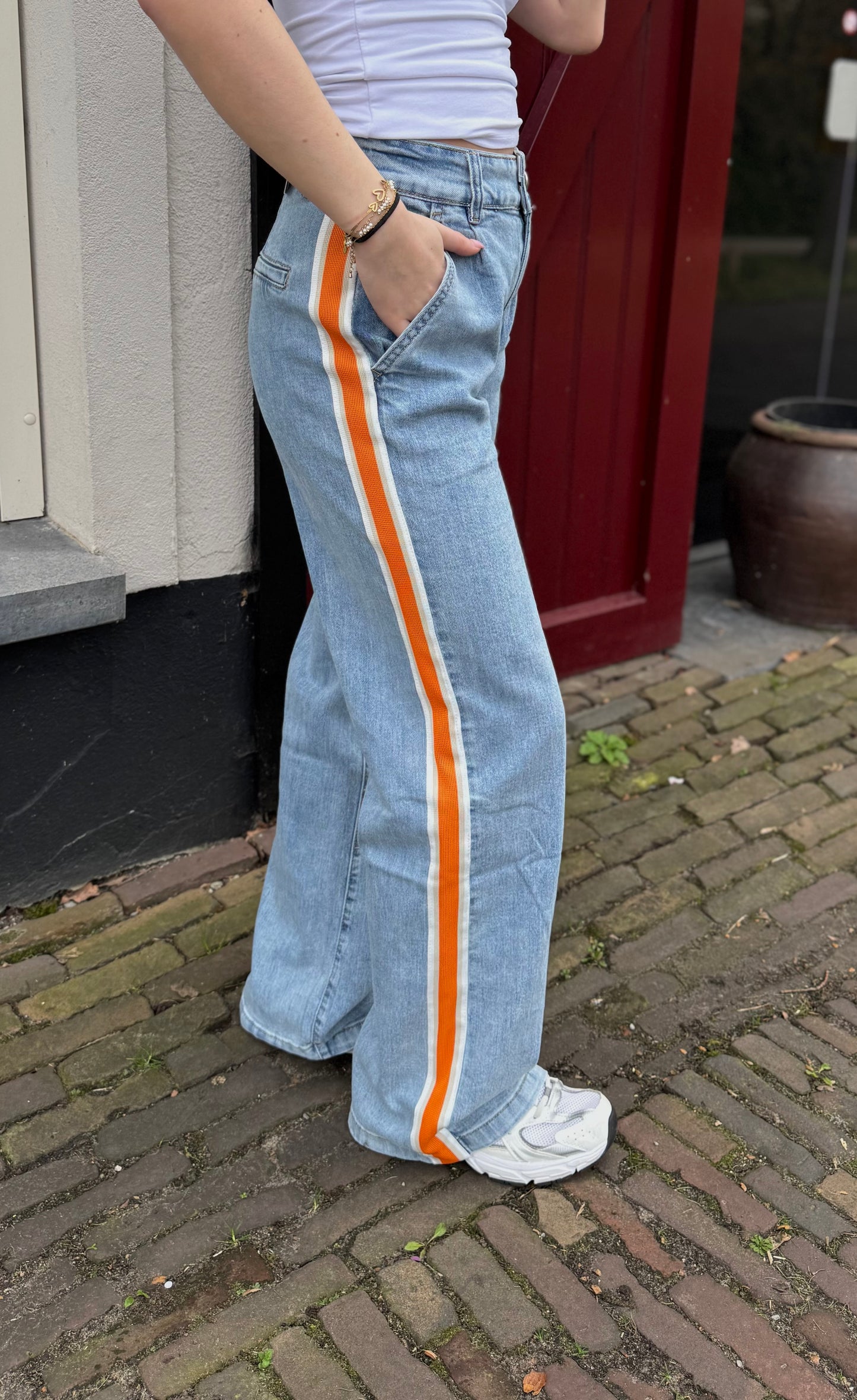 Queen heart jeans - orange edition