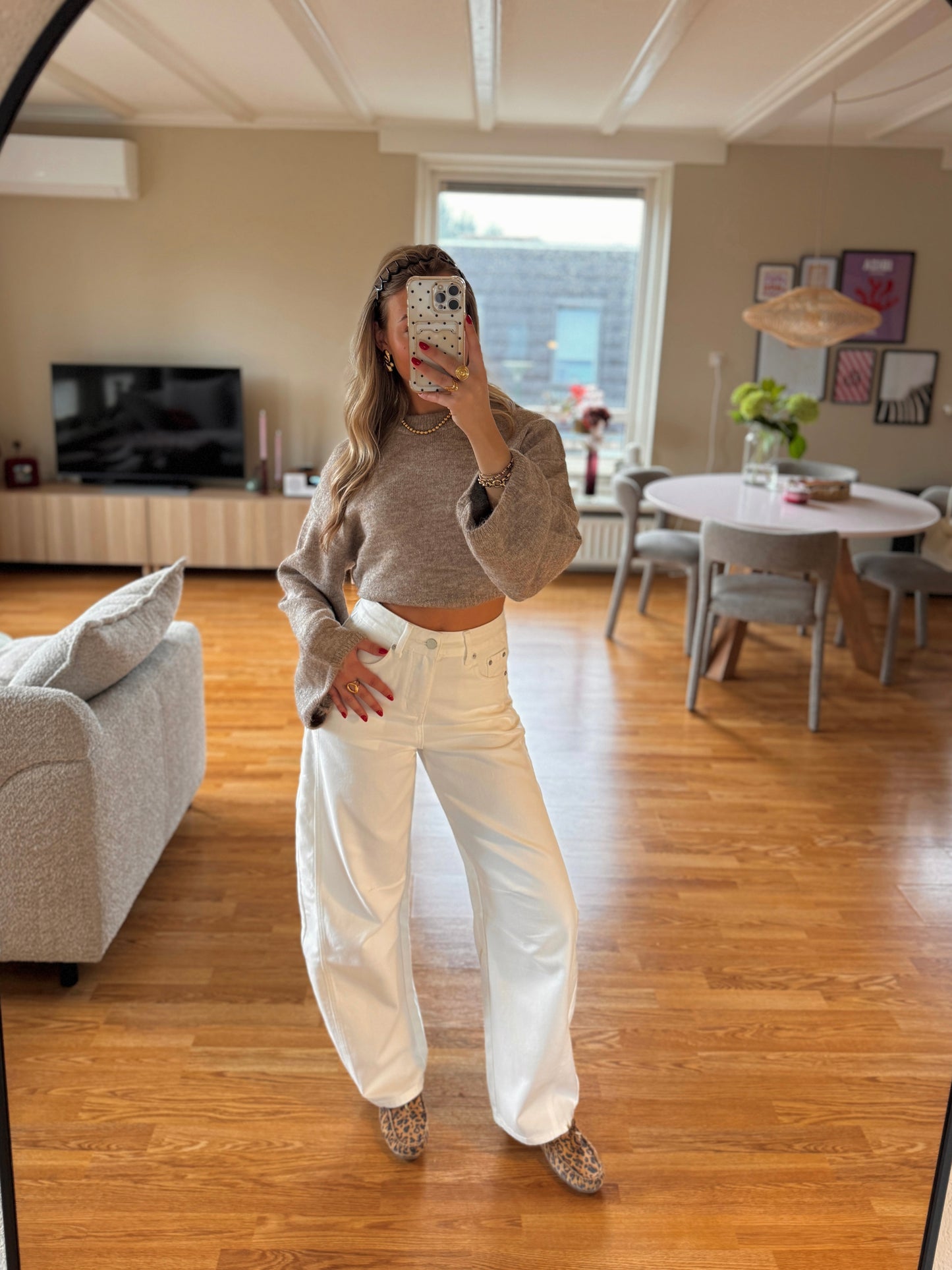 Chloe balloon jeans offwhite