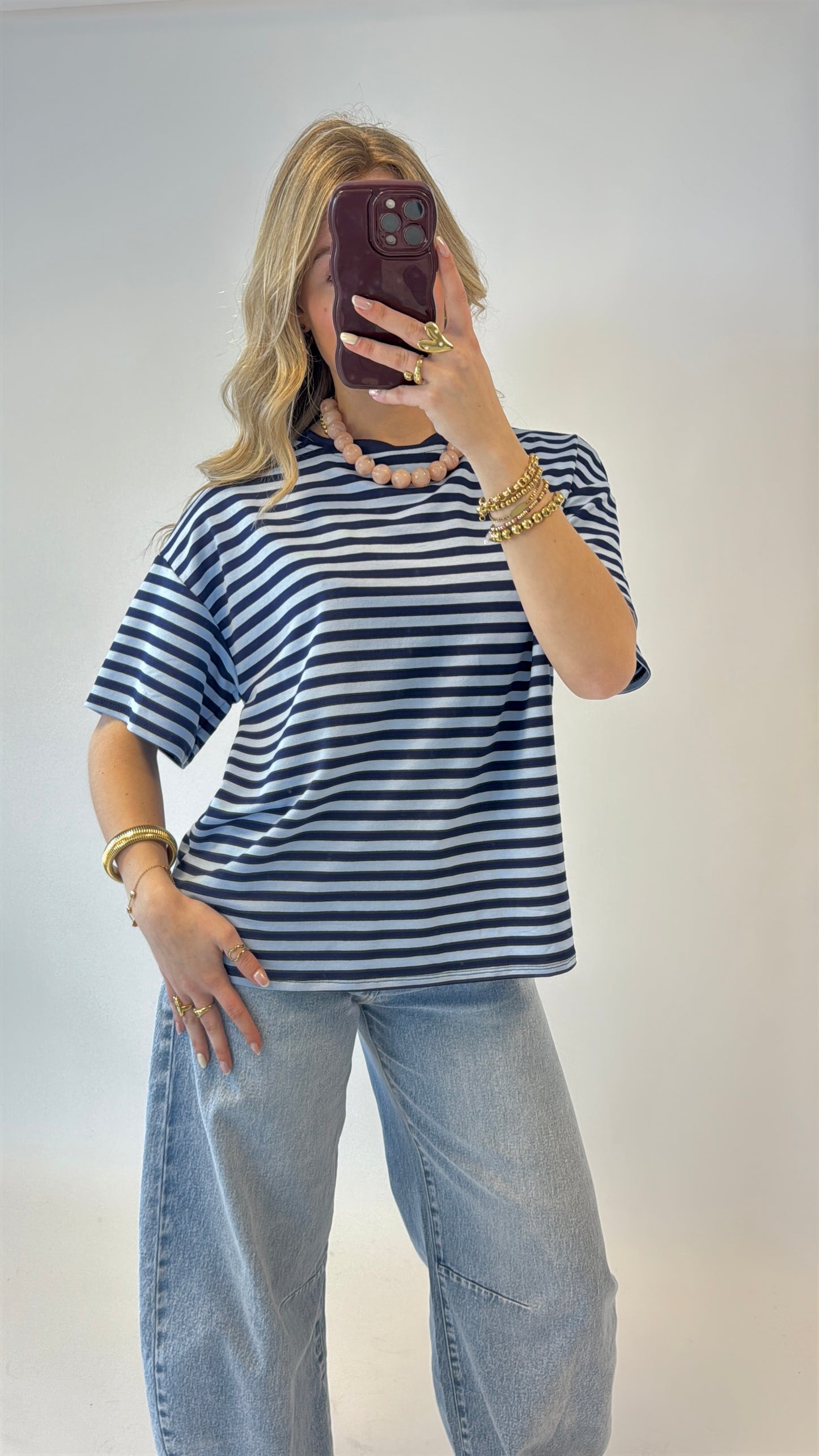 Meggie striped shirt - blauw