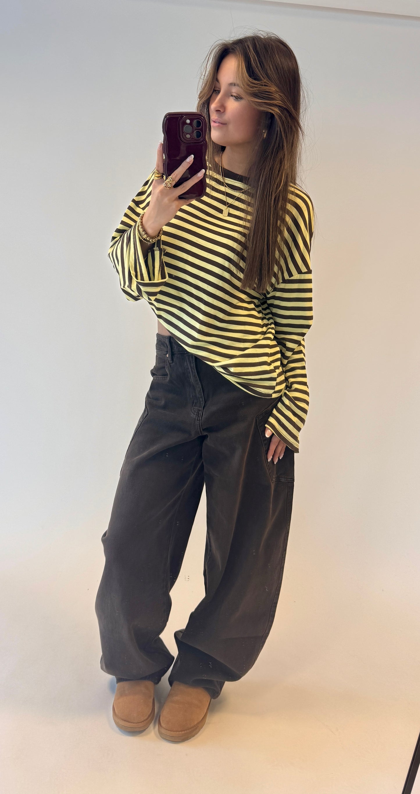 Classic stripes longsleeved top - geel