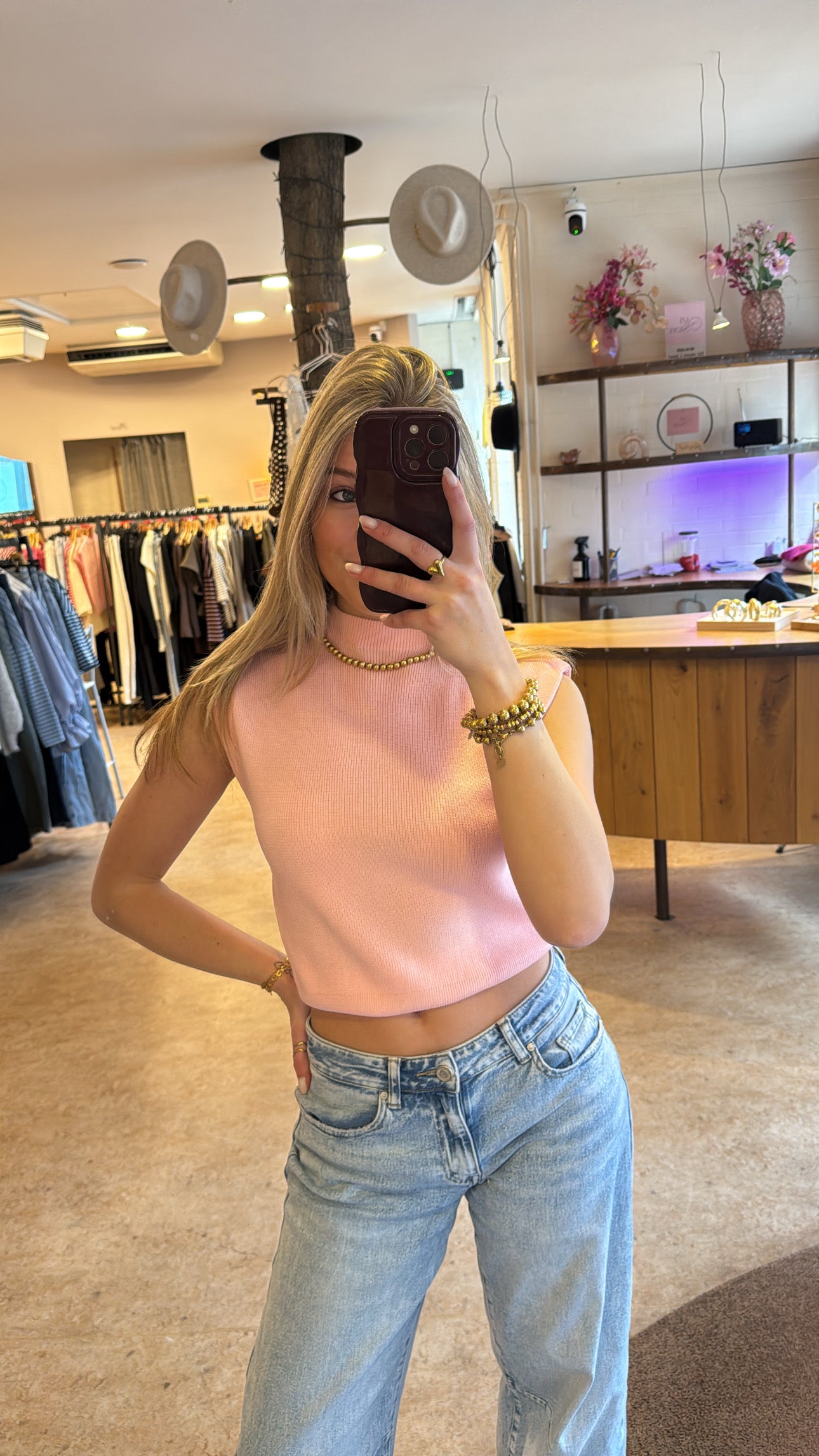 Lou top - roze