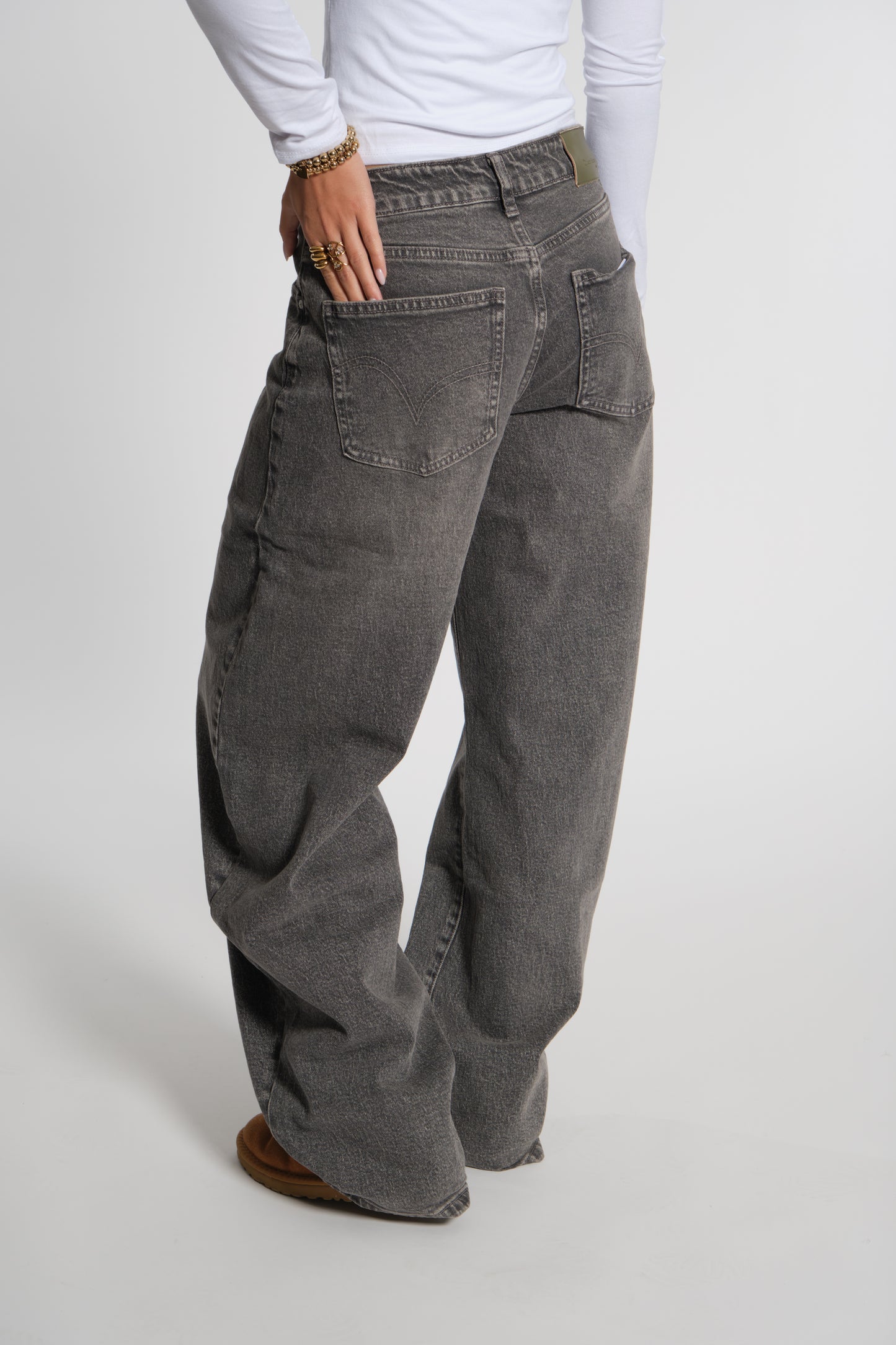 Balloon jeans - Queenhearts - dirtwash grijs