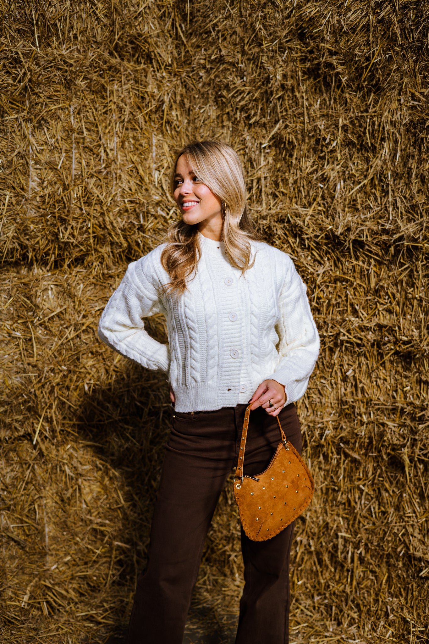 Sarah kabel knit cardigan - offwhite
