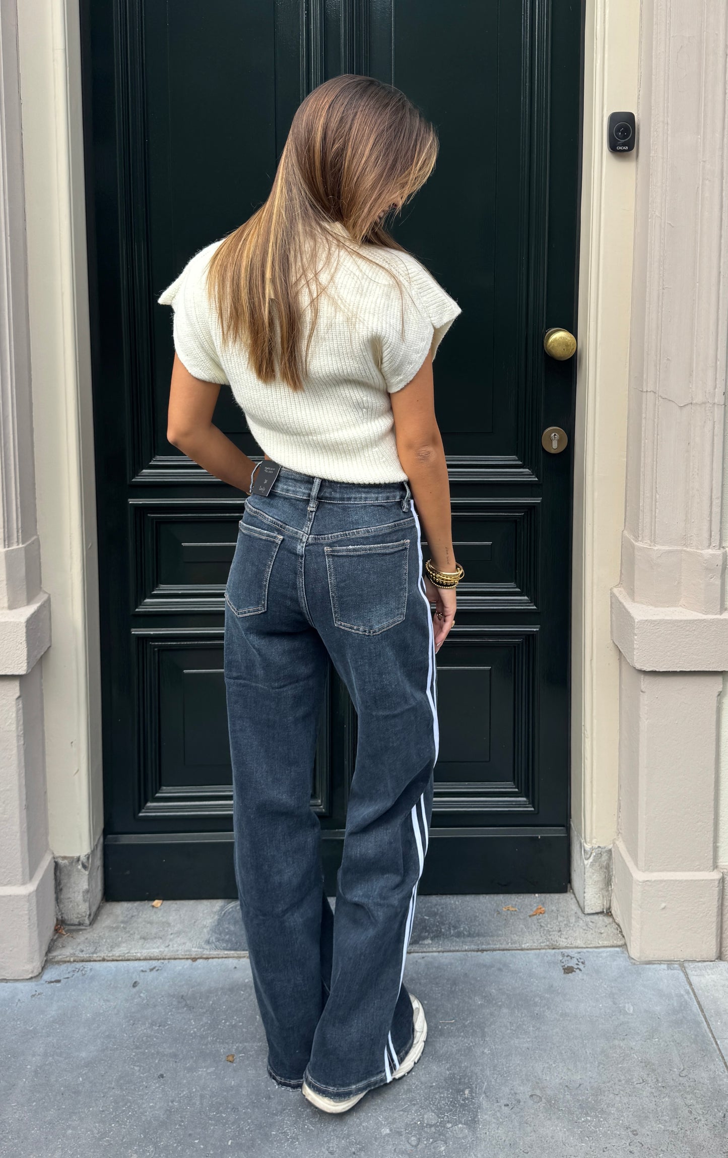Megan striped jeans - blauw