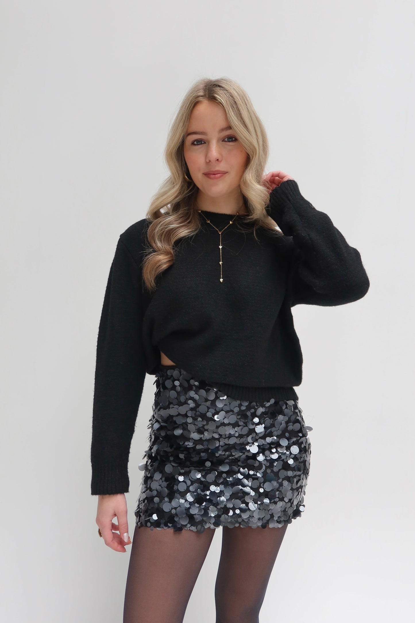 Maartje basic knit - zwart