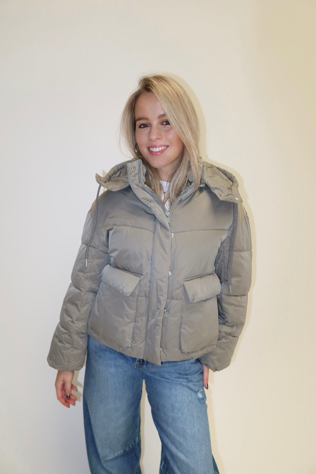 Winter puffer jacket - groen