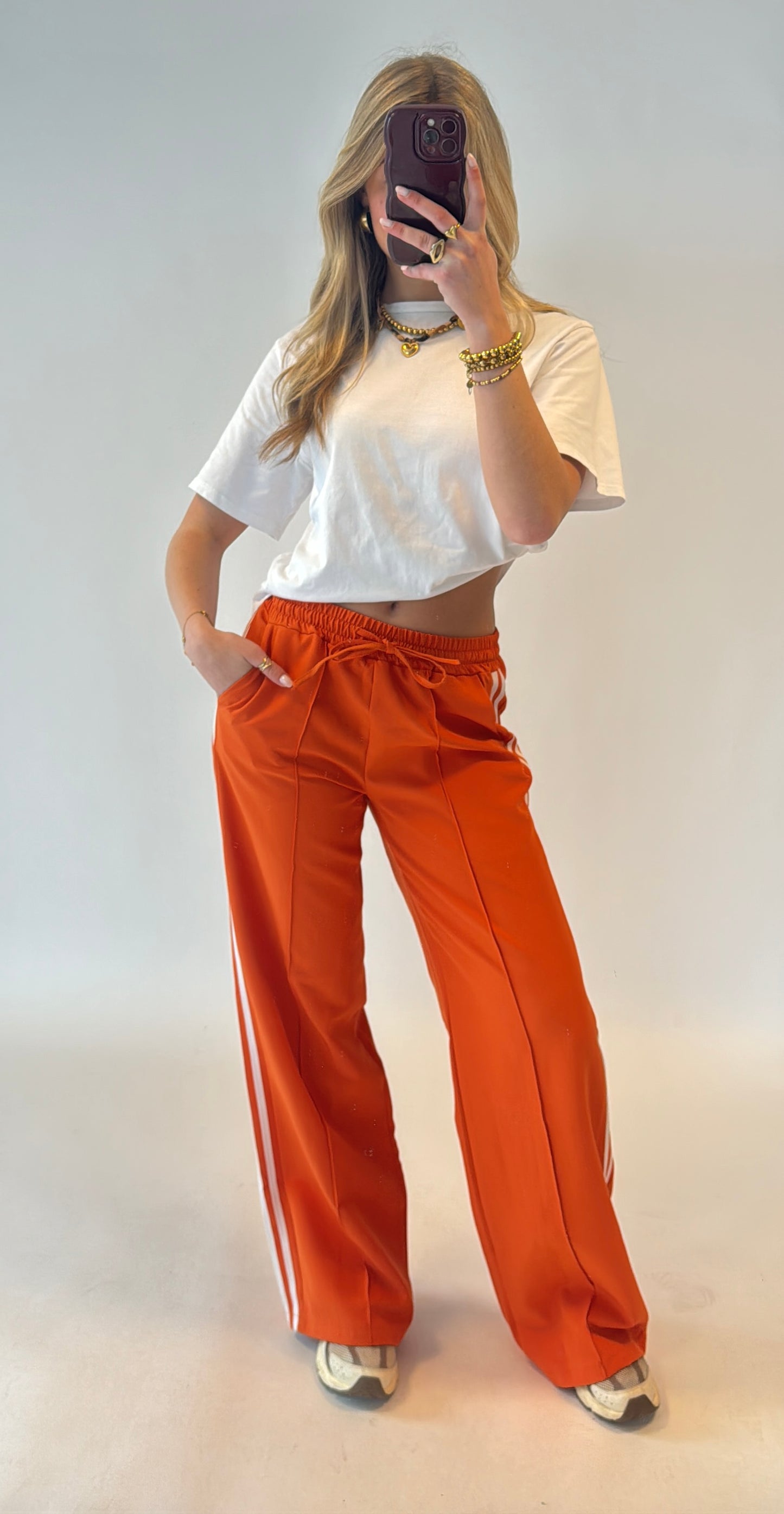 Lila pants - oranje