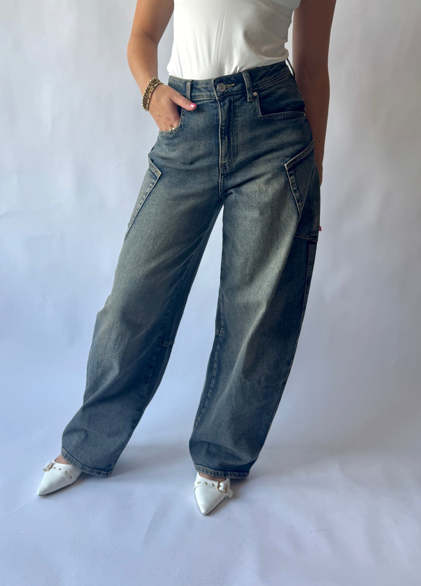 Cargo balloon jeans - queen hearts