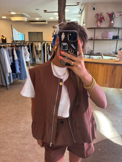 Claire bodywarmer bruin