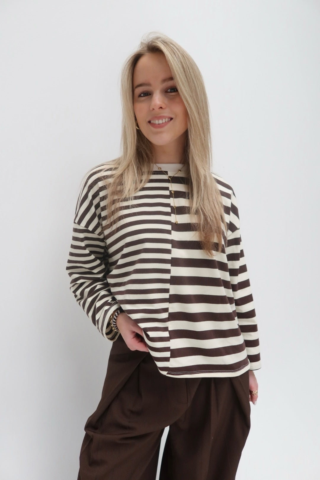 Luna longsleeved top - bruin