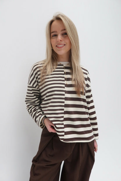 Luna longsleeved top - bruin