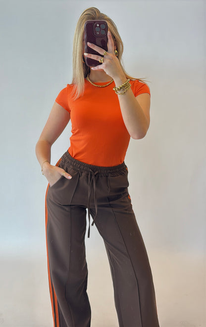 By Izi top shortsleeved - oranje