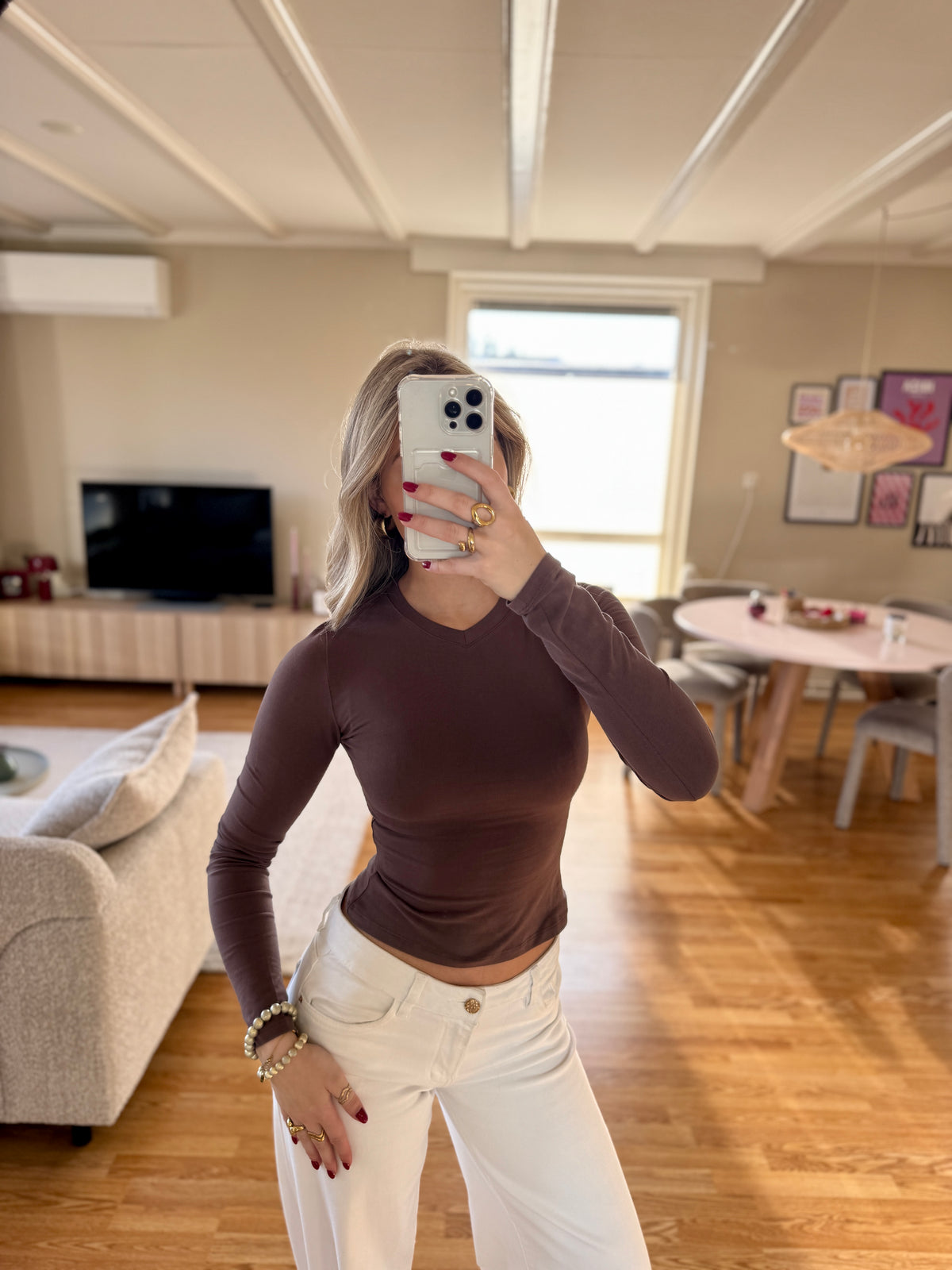 Sammie longsleeved top - bruin