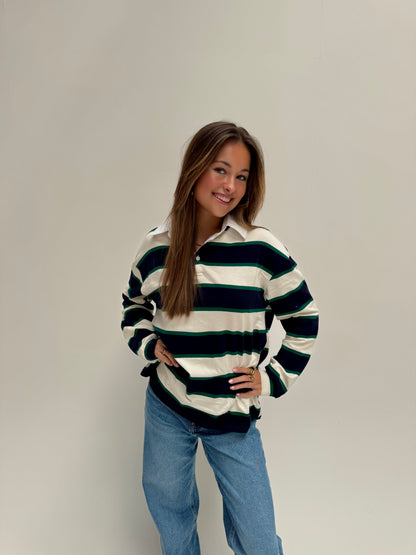 Noé polo trui - navy
