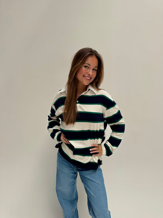 Noé polo trui - navy