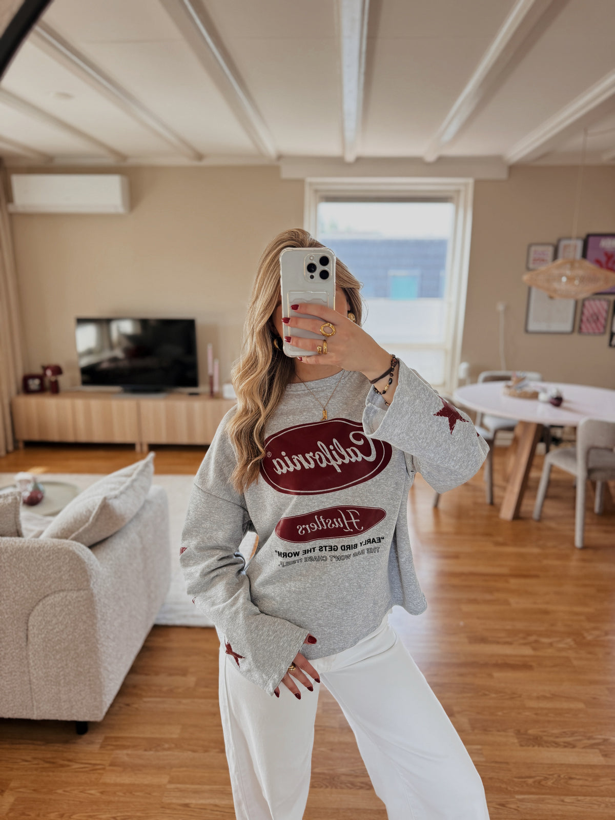 California longsleeved top - grijs