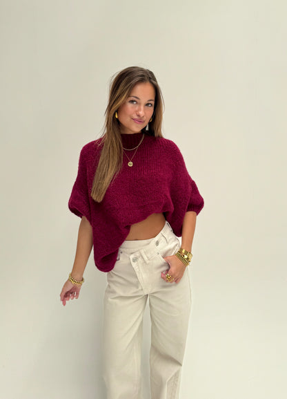 Emma knit - bordeaux rood