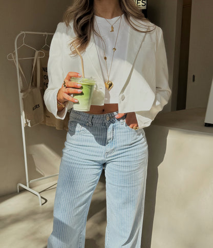 Leah striped jeans