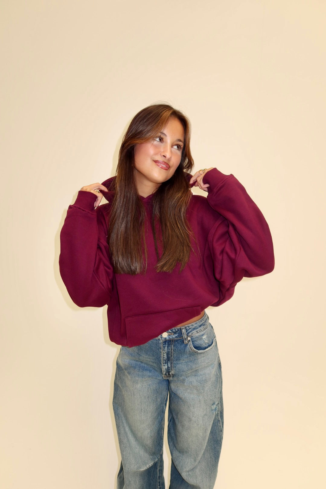 Redefined hoodie burgundy