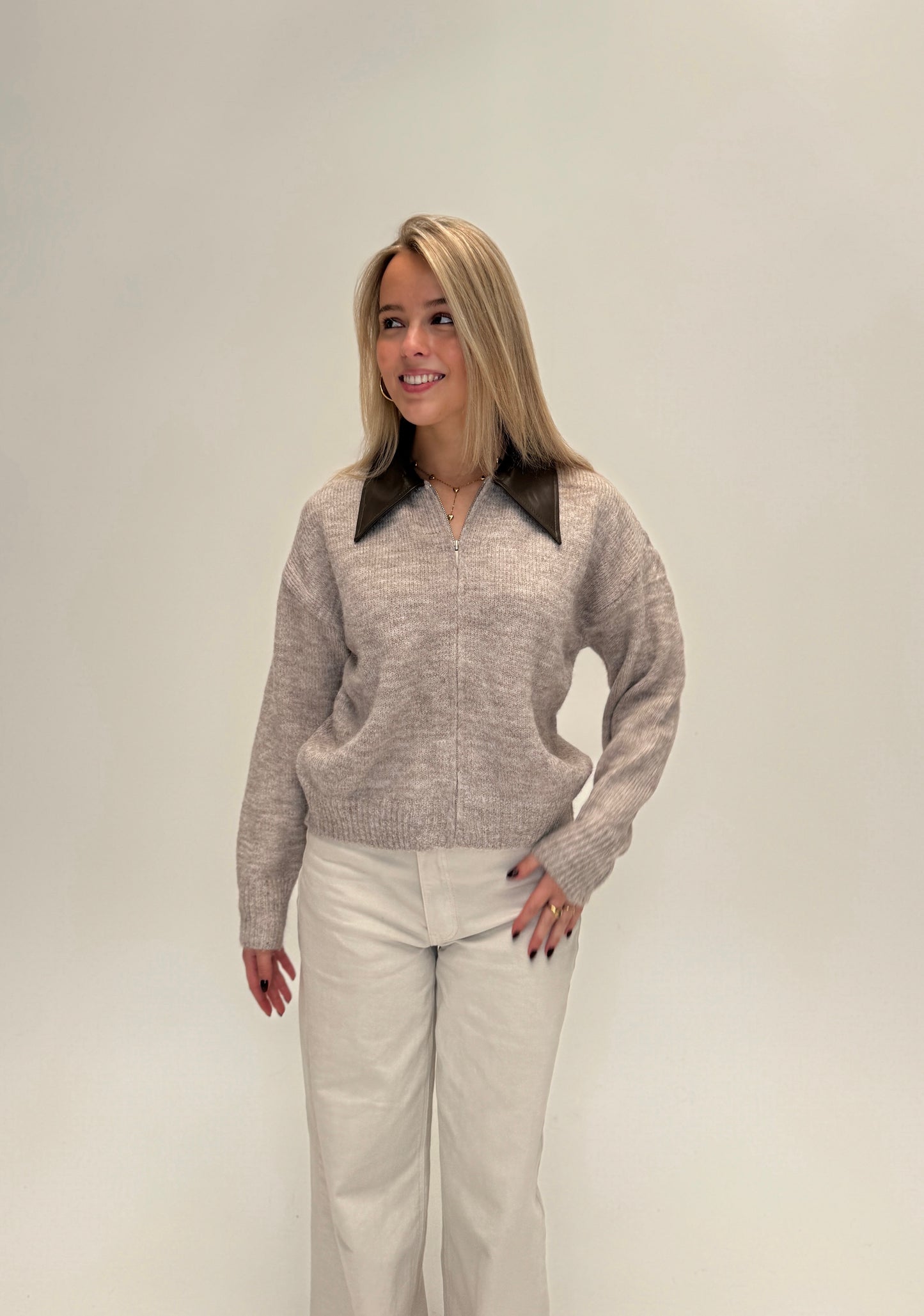 Rosa cardigan - taupe