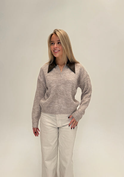 Rosa cardigan - taupe