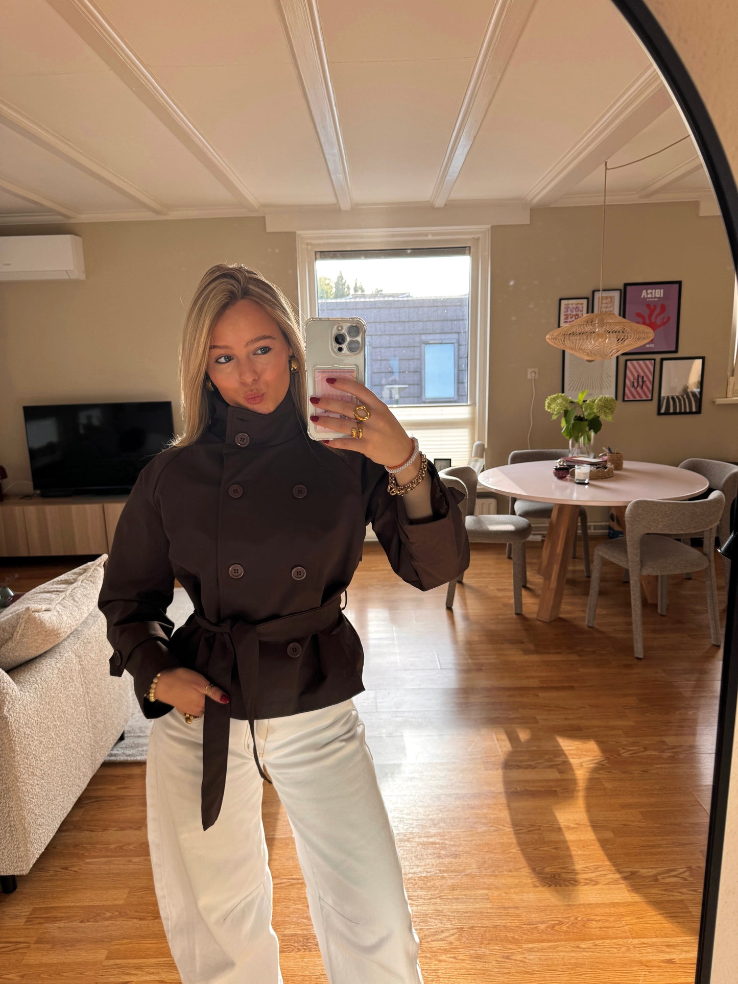 Belted brown Stockholm jacket