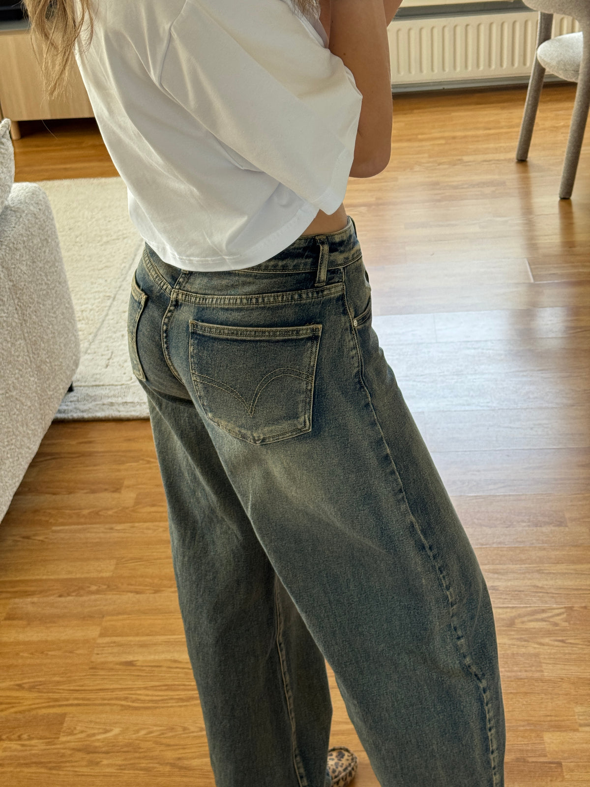 Mallou balloon jeans - vintage wassing (Queenhearts) 3717-10