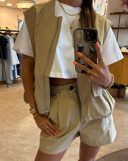 Claire bodywarmer taupe