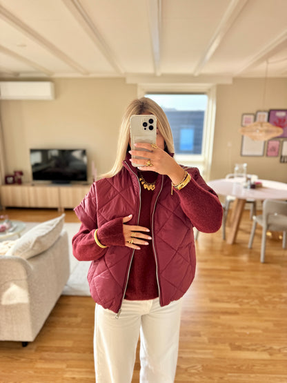 Oversized bodywarmer Ambika - burgundy