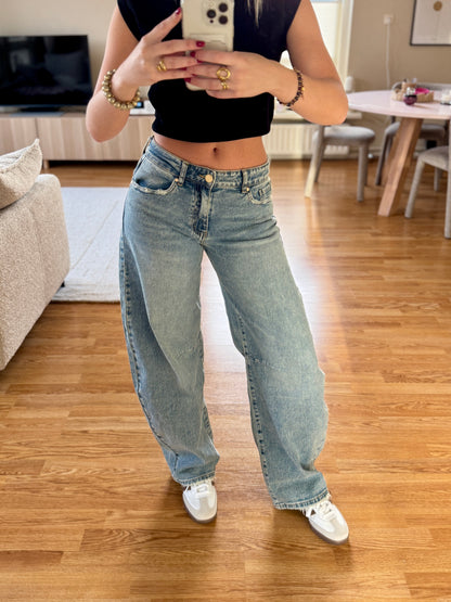 Mallou balloon jeans - blauw 3717